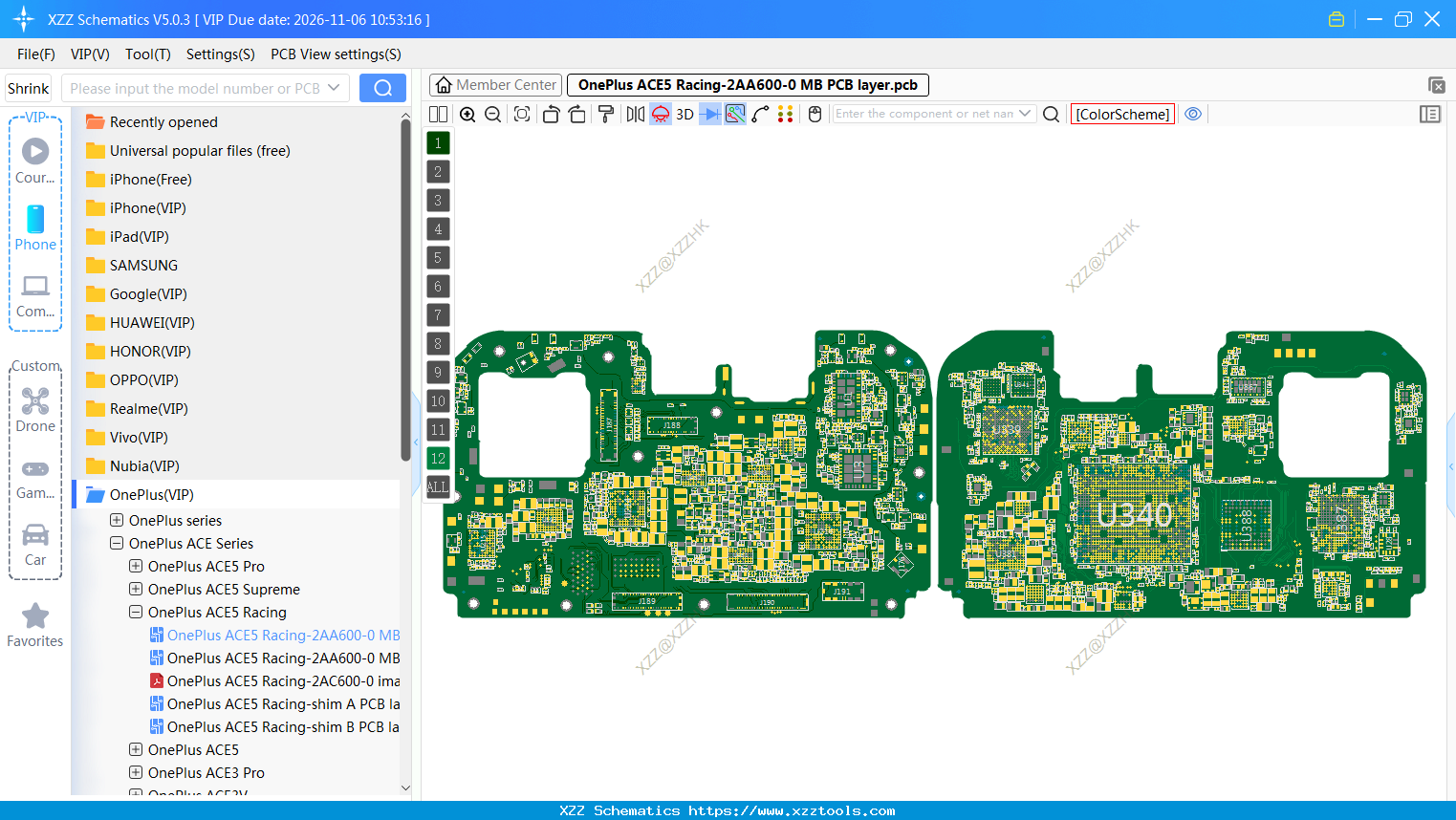 OnePlus ACE5 Racing-2AA600-0 MB PCB Layer